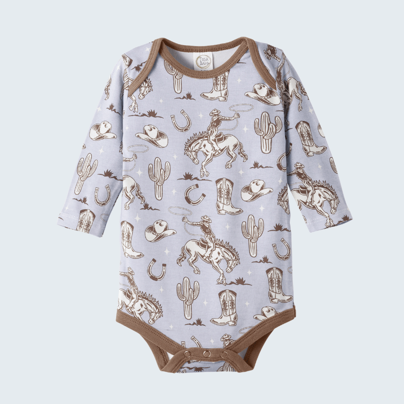 Blue Western Cowboy Bamboo Bodysuit