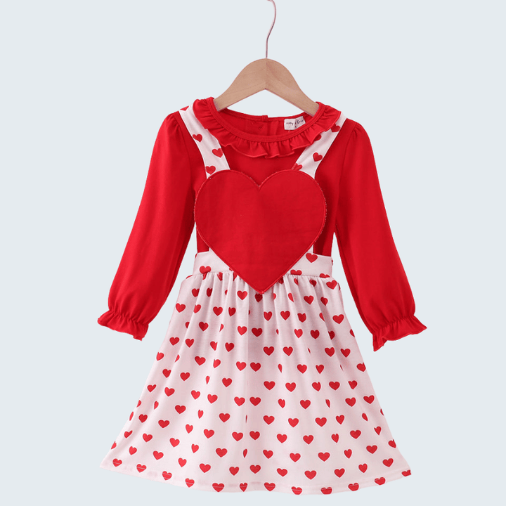 Red Heart Applique Ruffle 2-Piece Set