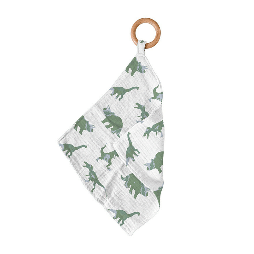 Granite Green Dinosaurs Cotton Newcastle Teether
