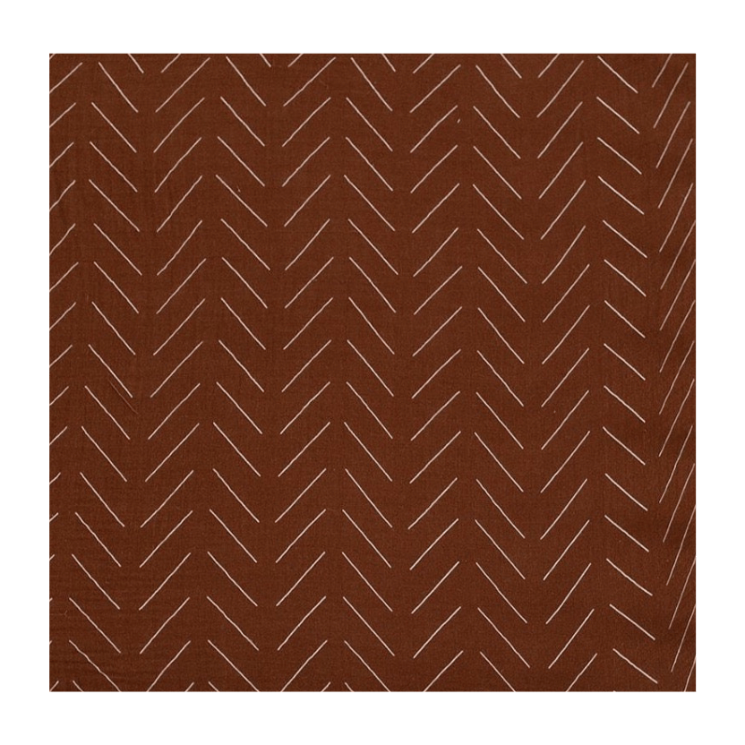 Rust Mudcloth Muslin Crib Sheet