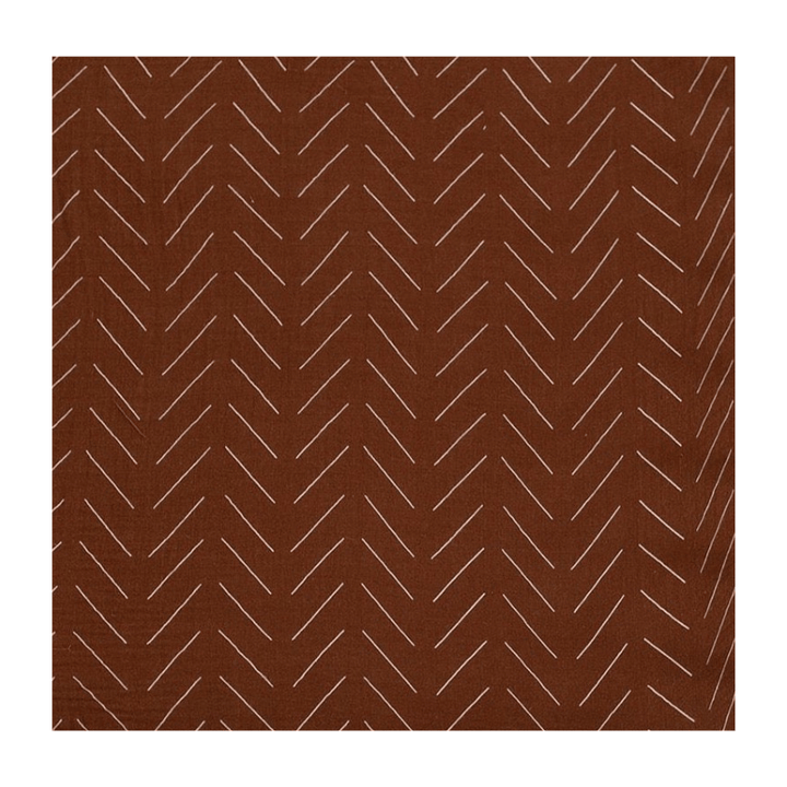 Rust Mudcloth Muslin Crib Sheet