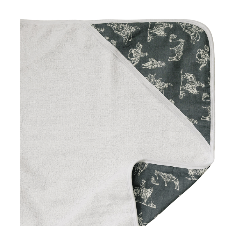 Wild West Muslin Hooded Towel