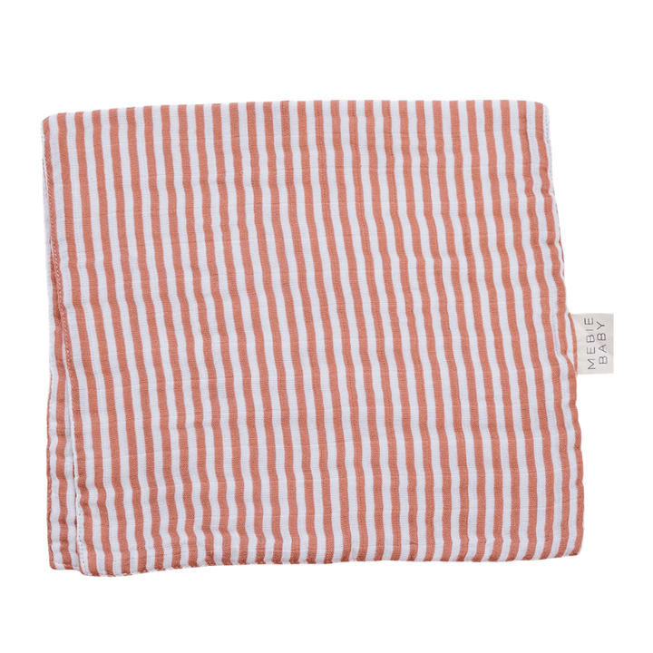 Pink Stripes Muslin Burp Cloth
