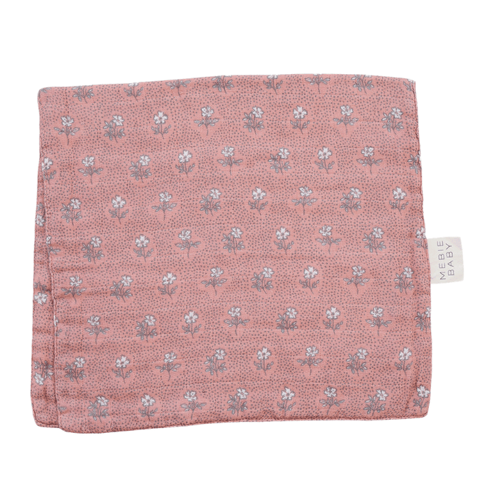 Vintage Pink Floral Muslin Burp Cloth