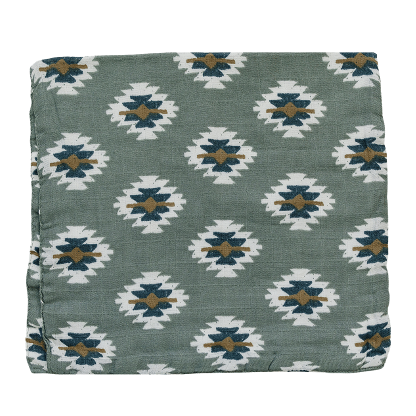 Southwest Aztec Muslin Burp Cloth