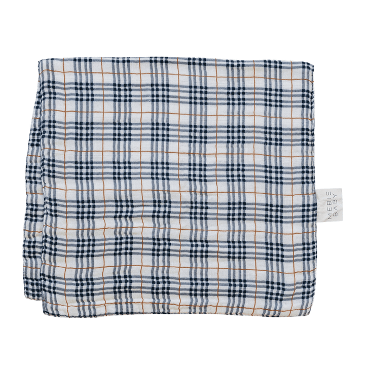 Vintage Plaid Muslin Burp Cloth