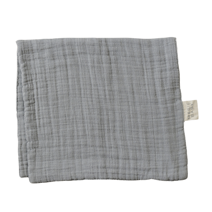 Dusty Blue Muslin Burp Cloth