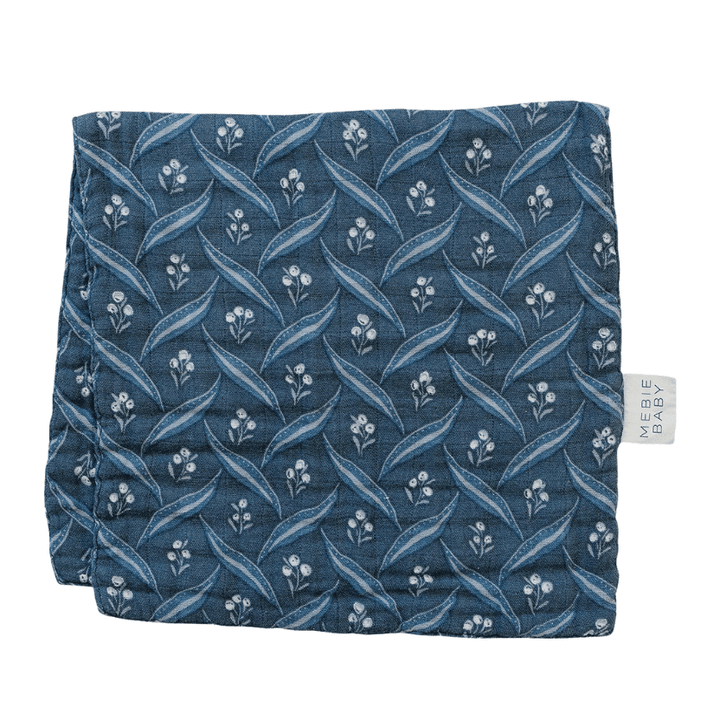 Navy Berry Muslin Burp Cloth