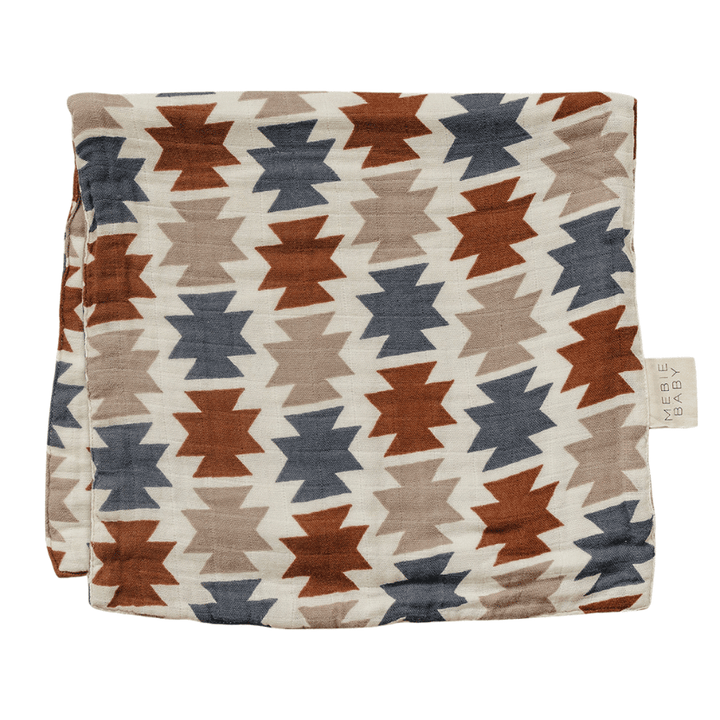Western Aztec Muslin Burp Cloth