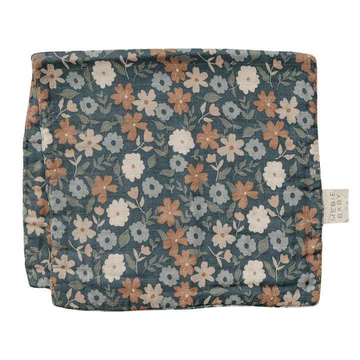 Midnight Floral Muslin Burp Cloth