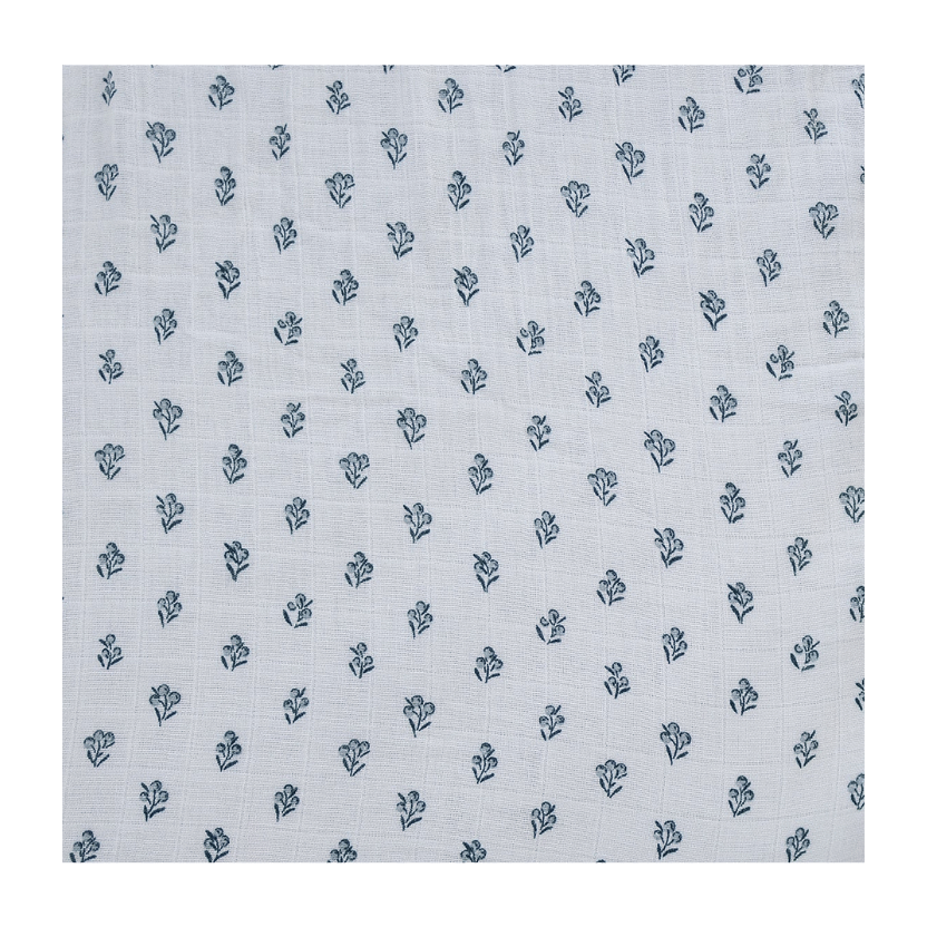 Cream Berry Muslin Crib Sheet