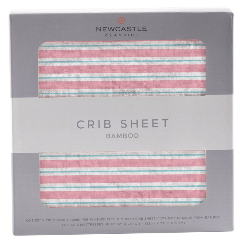 Candy Stripe Bamboo Muslin Crib Sheet