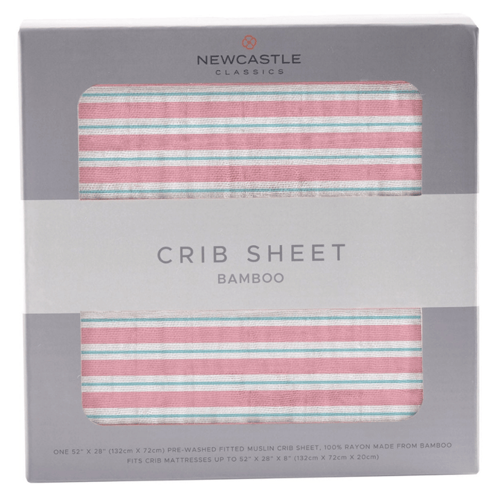 Candy Stripe Bamboo Muslin Crib Sheet