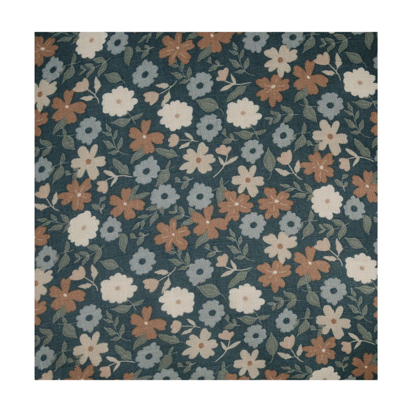 Midnight Floral Muslin Crib Sheet