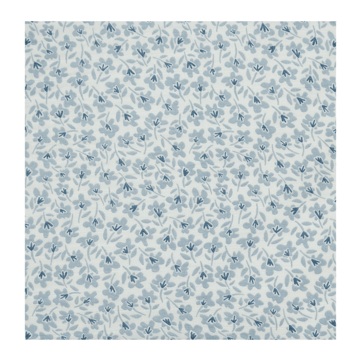 Blue Blossom Muslin Crib Sheet