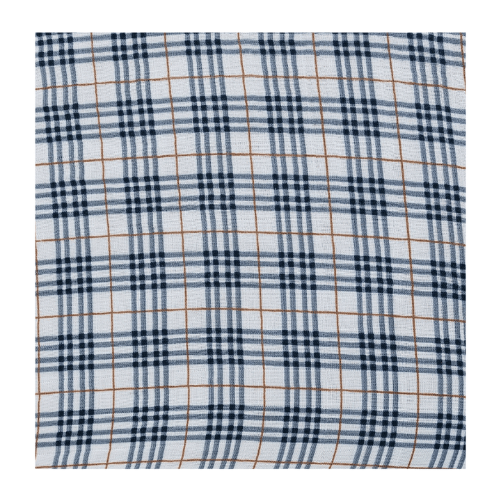 Vintage Plaid Muslin Crib Sheet