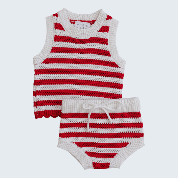 Red Stripe Bloomer Tank Set