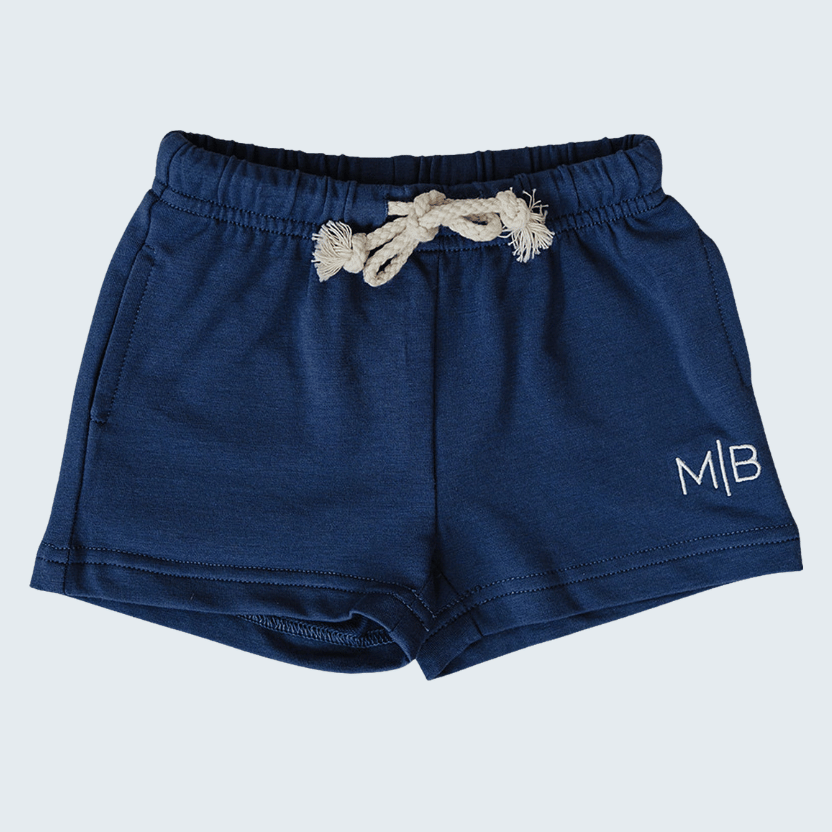 Navy Pocket Cotton Shorts