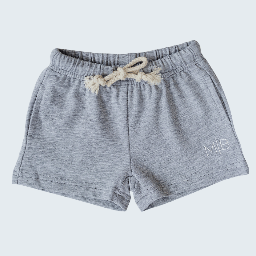 Grey Pocket Cotton Shorts