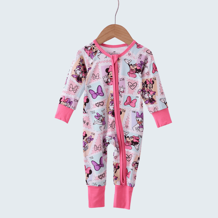 Pink Character Bamboo Romper
