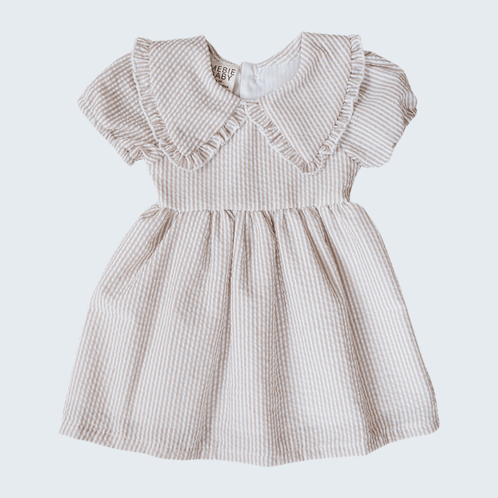 aupe Stripe Peter Pan Collar Dress