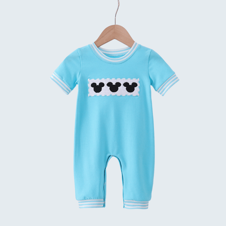 Blue Character Smocked Romper