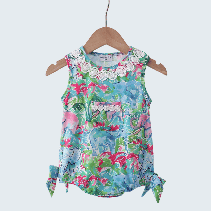 Green Tropical Garden Bow Bubble