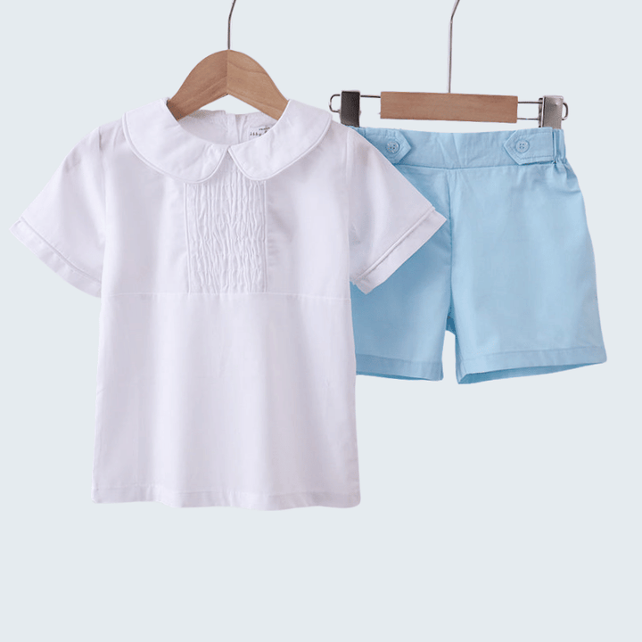 Peter Pan Collar Shorts Set