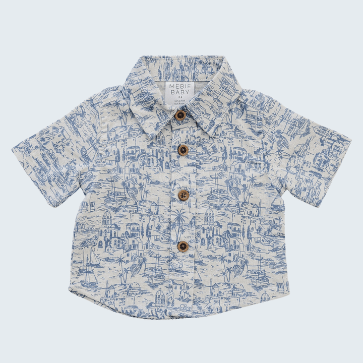 Santorini Linen Button Up Shirt
