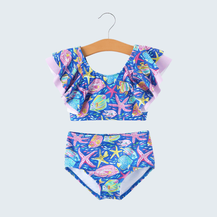 Ocean Print Two Piece Swimsuit