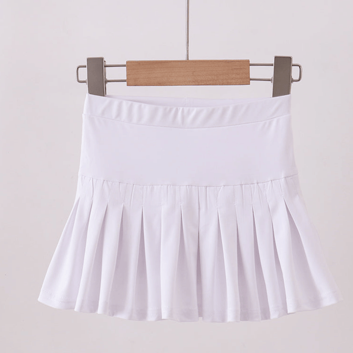 White Pleated Skort