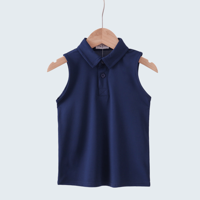 Blue Everyday Collared Tank