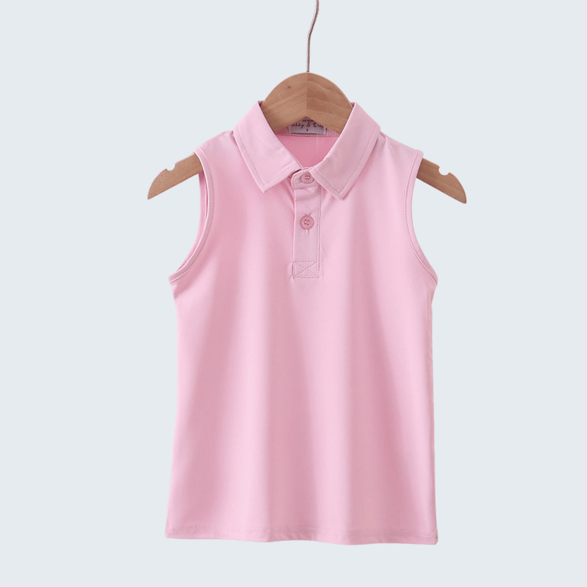 Pink Everyday Knit Collared Tank