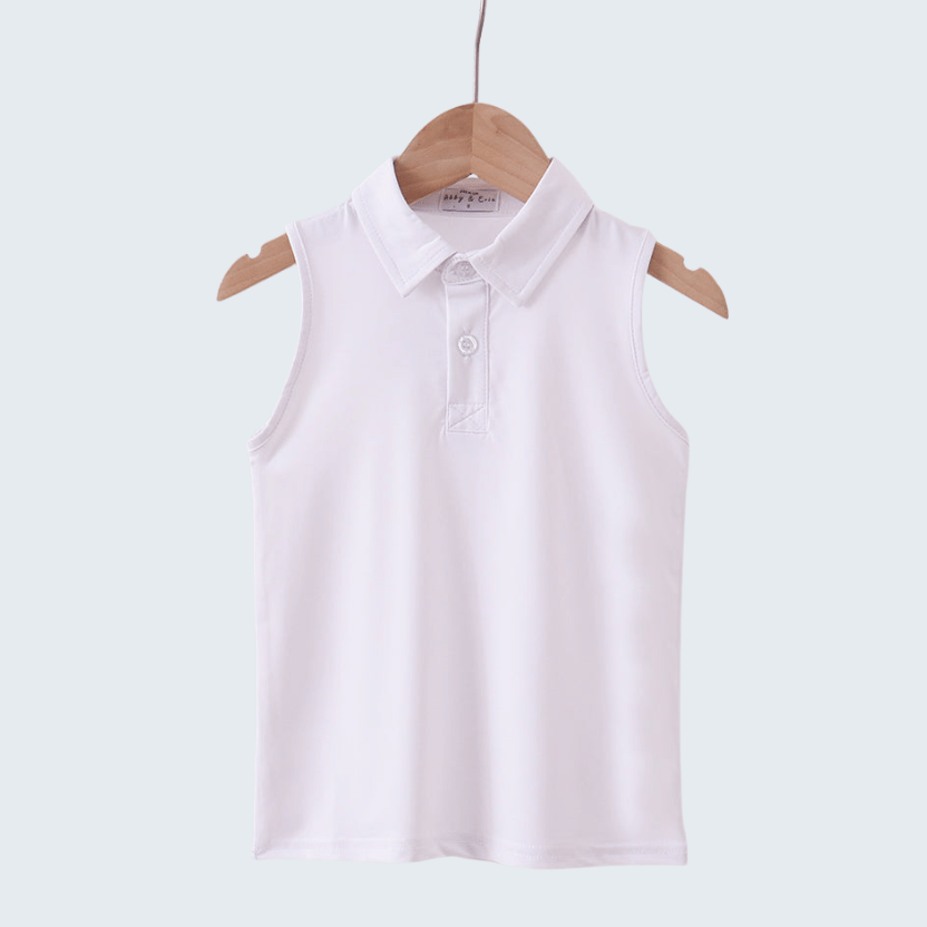White Everyday Collared Tank