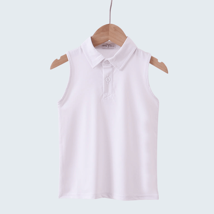 White Everyday Collared Tank