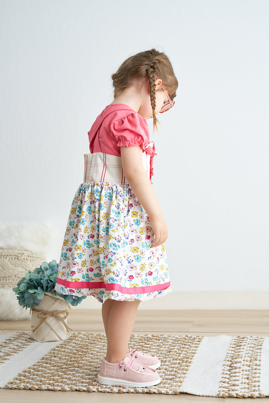 Platinum Floral Print Dress
