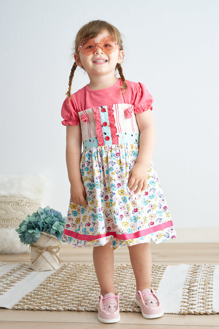 Platinum Floral Print Dress