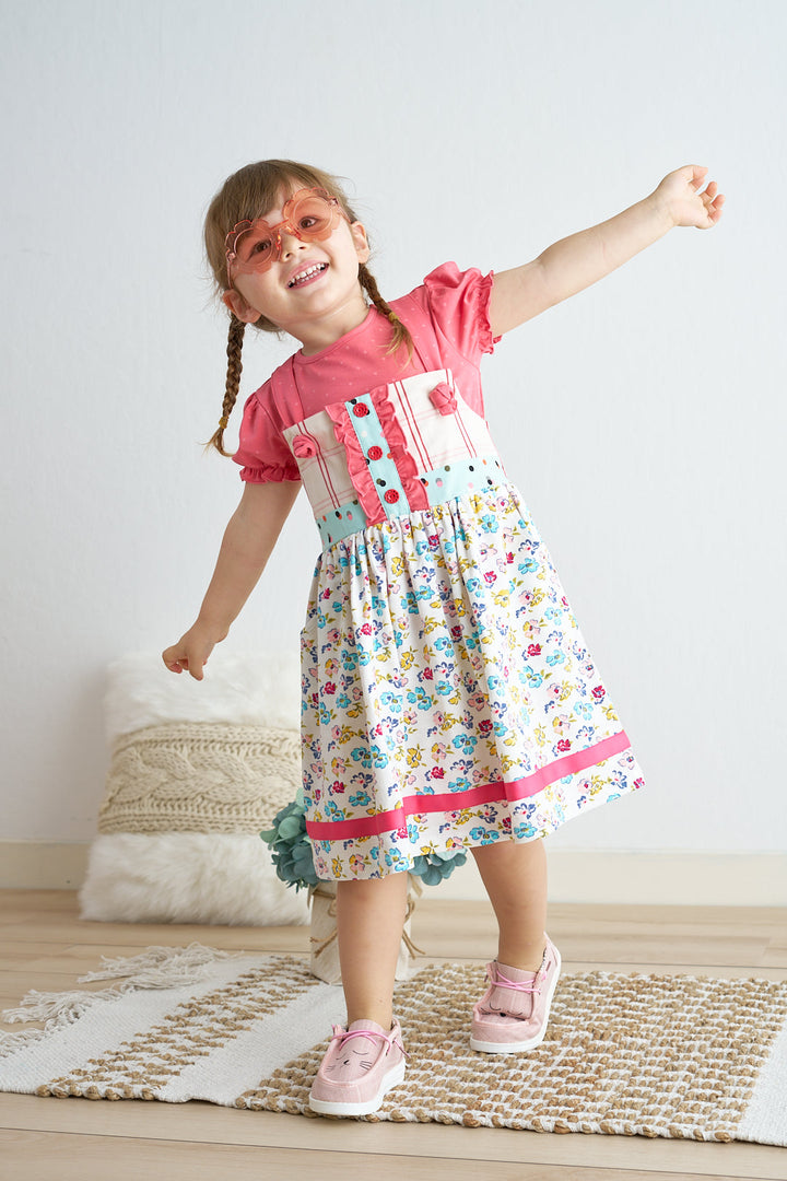 Platinum Floral Print Dress