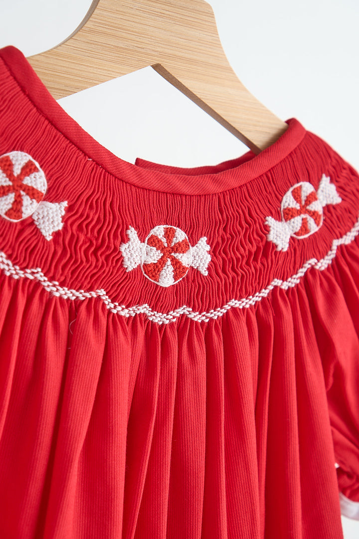Red Candy Hand Smocked Romper