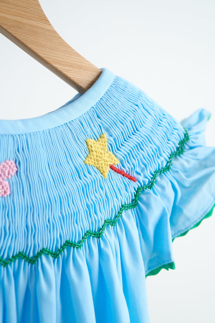 Blue Fairy Hand Smocked Sress