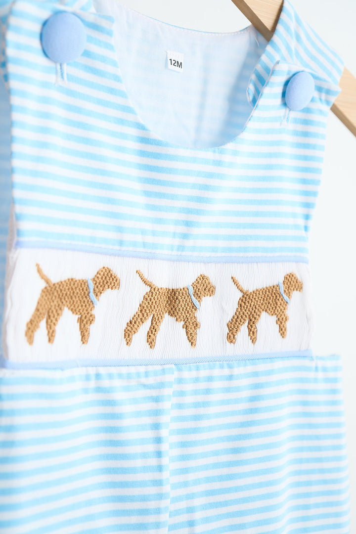 Puppy Hand Smocked Stripe Jonjon