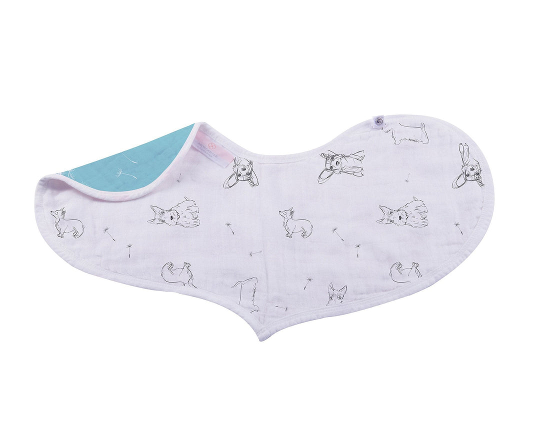 Dandelions Bamboo Heart Bib 2 Pack