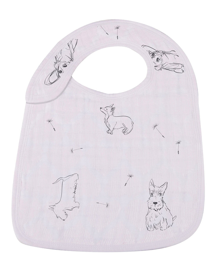 Dandelions Bamboo Muslin Snap Bibs 3 Pack