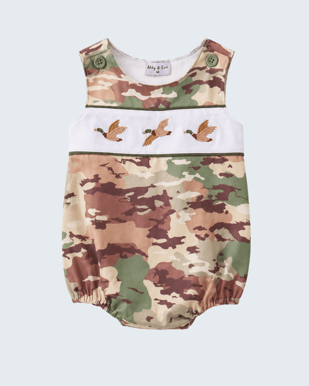Duck Camo Embroidered Knit Bubble on grey background