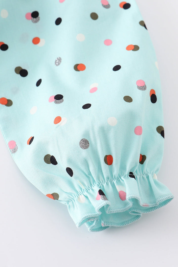 Platinum Mint Floral Print Romper