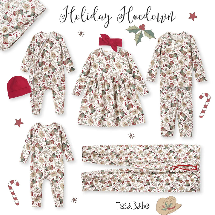 Western Christmas Bamboo Stroller Blanket