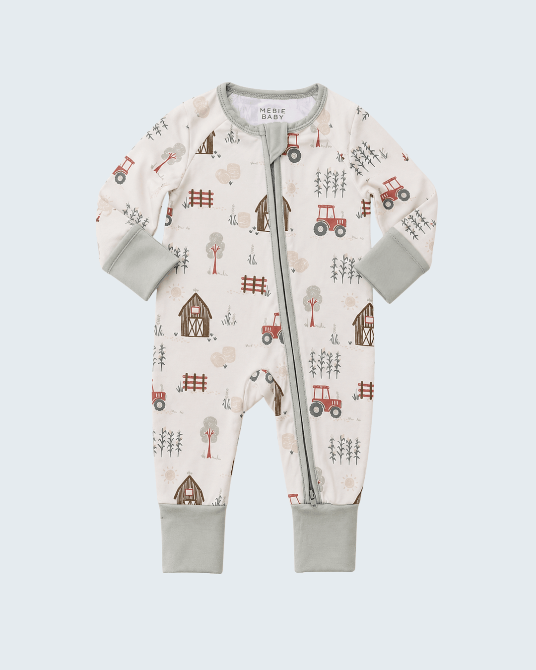 Farmhouse Bamboo Zipper Romper