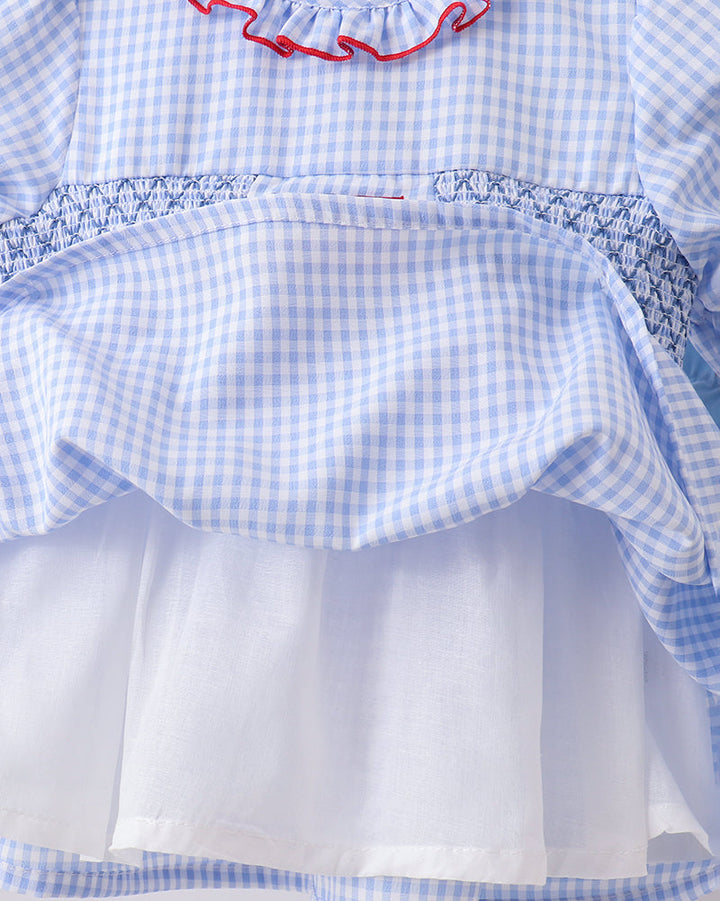Flag Smocked Ruffle Bloomer Set