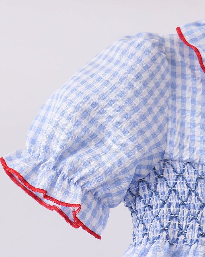 Flag Smocked Ruffle Bloomer Set