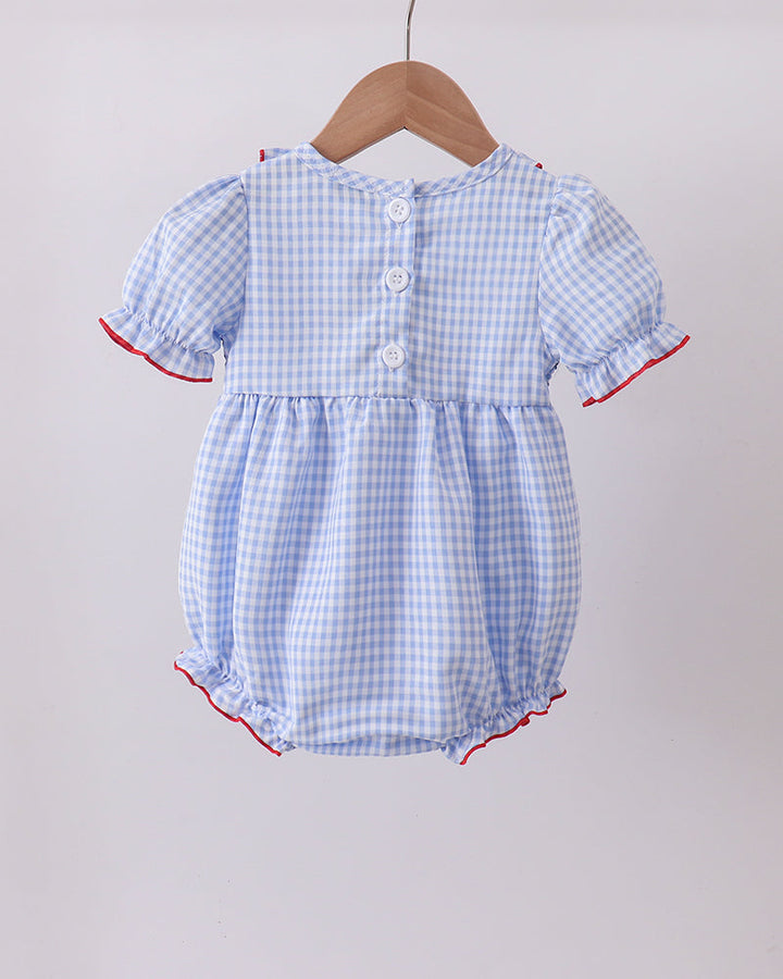 Flag Smocked Ruffle Bubble
